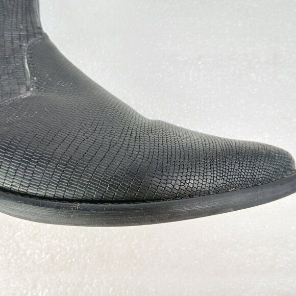 Twisted Tailor Black Textured Chelsea Boots Men’s 43 / US 10 Excellent Cond - Picture 10 of 14